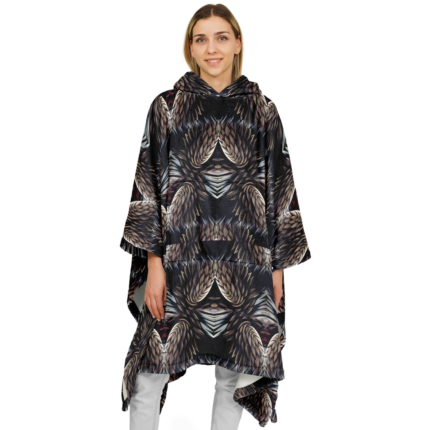 Women's Flannel Blanket Poncho