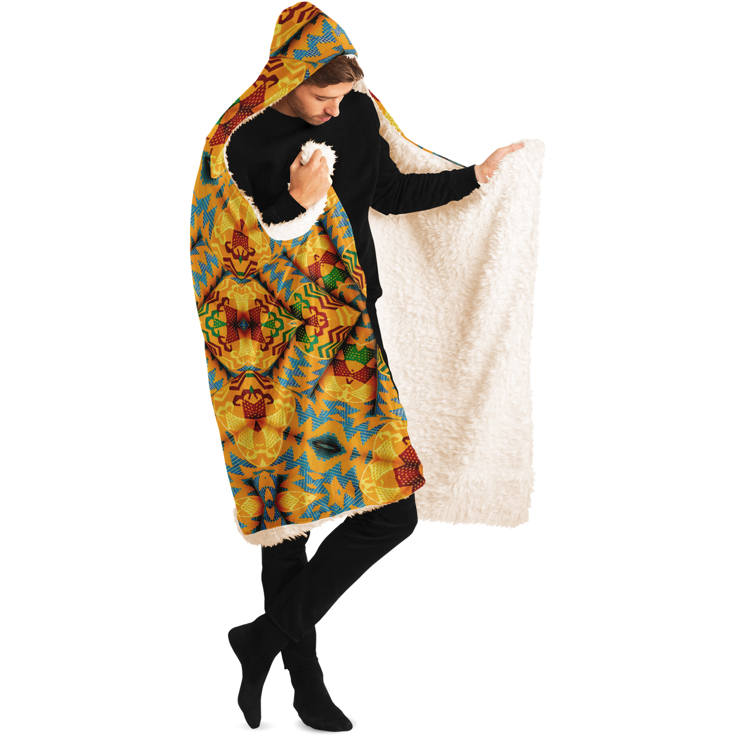 Men's Hooded Blanket Sherpa