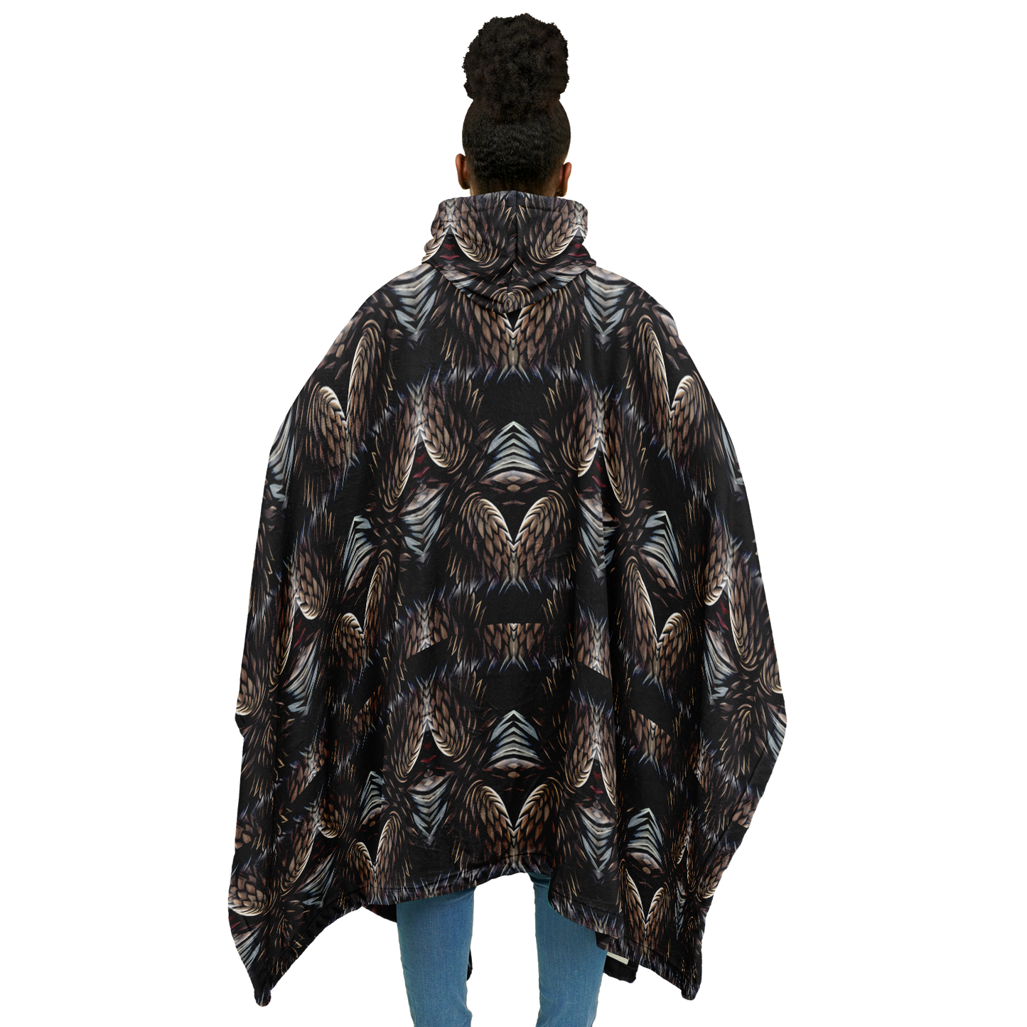 Women's Flannel Blanket Poncho