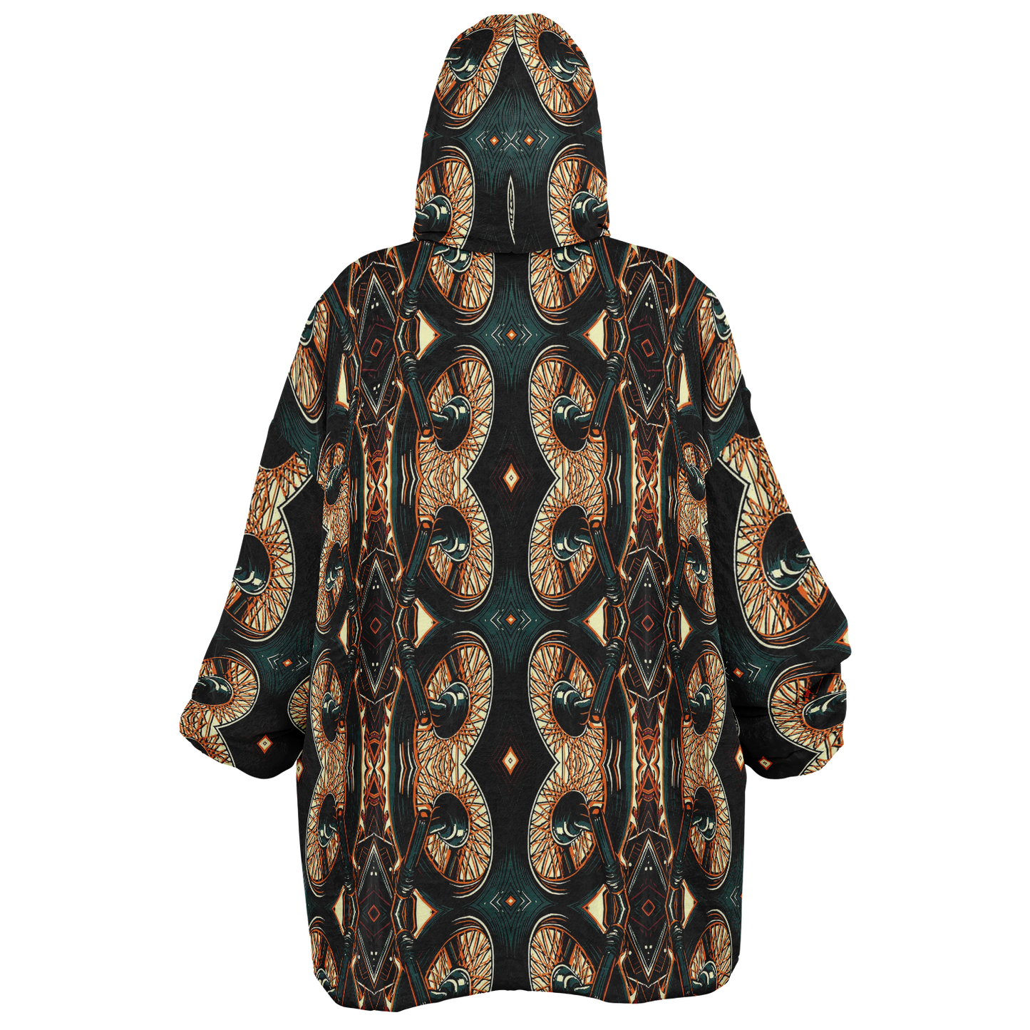Women's Baroque Chain Pattern All Over Print Snug Hoodie Economy