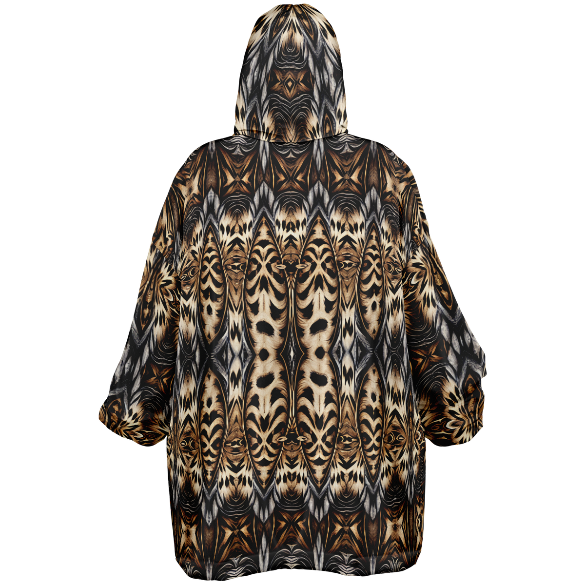 Men's Leopard Trendy Geometric Pattern All-Over Print Snug Hoodie