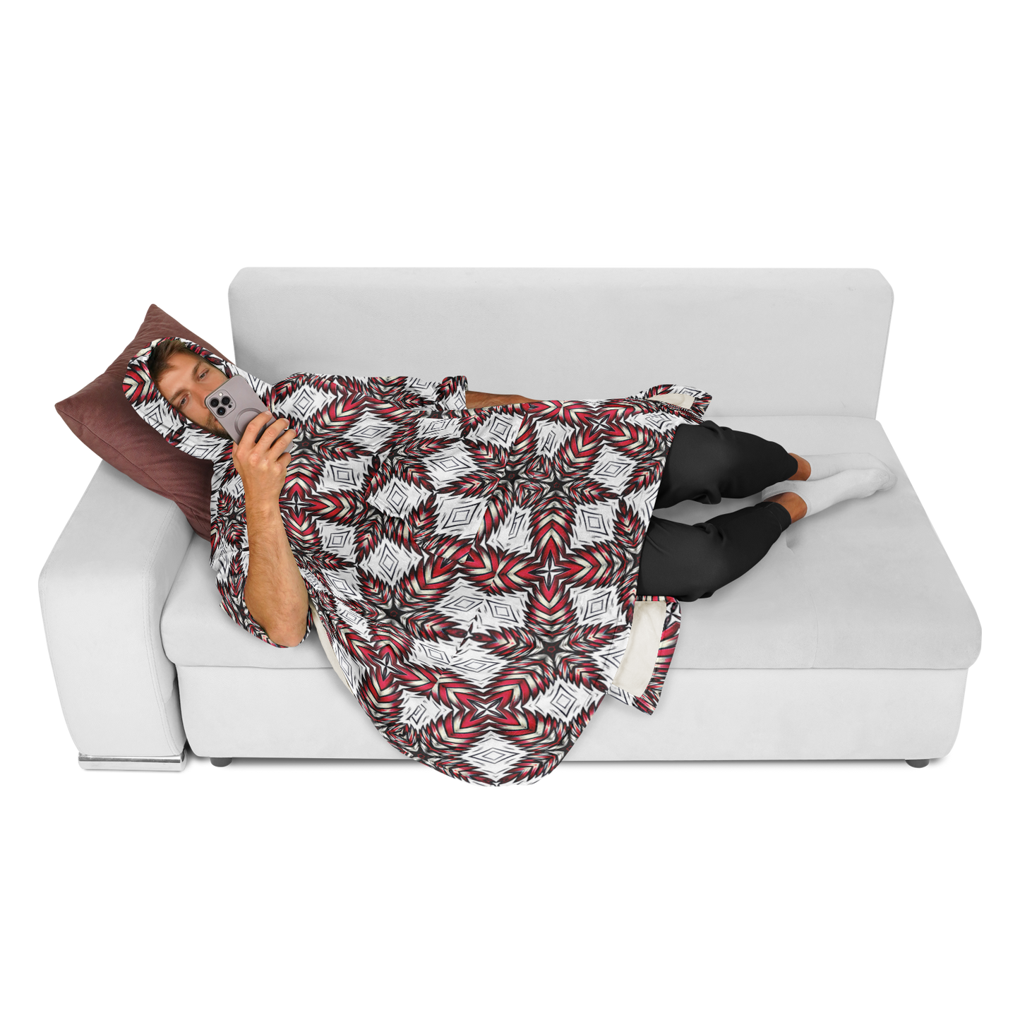 Men's Flannel Blanket Poncho