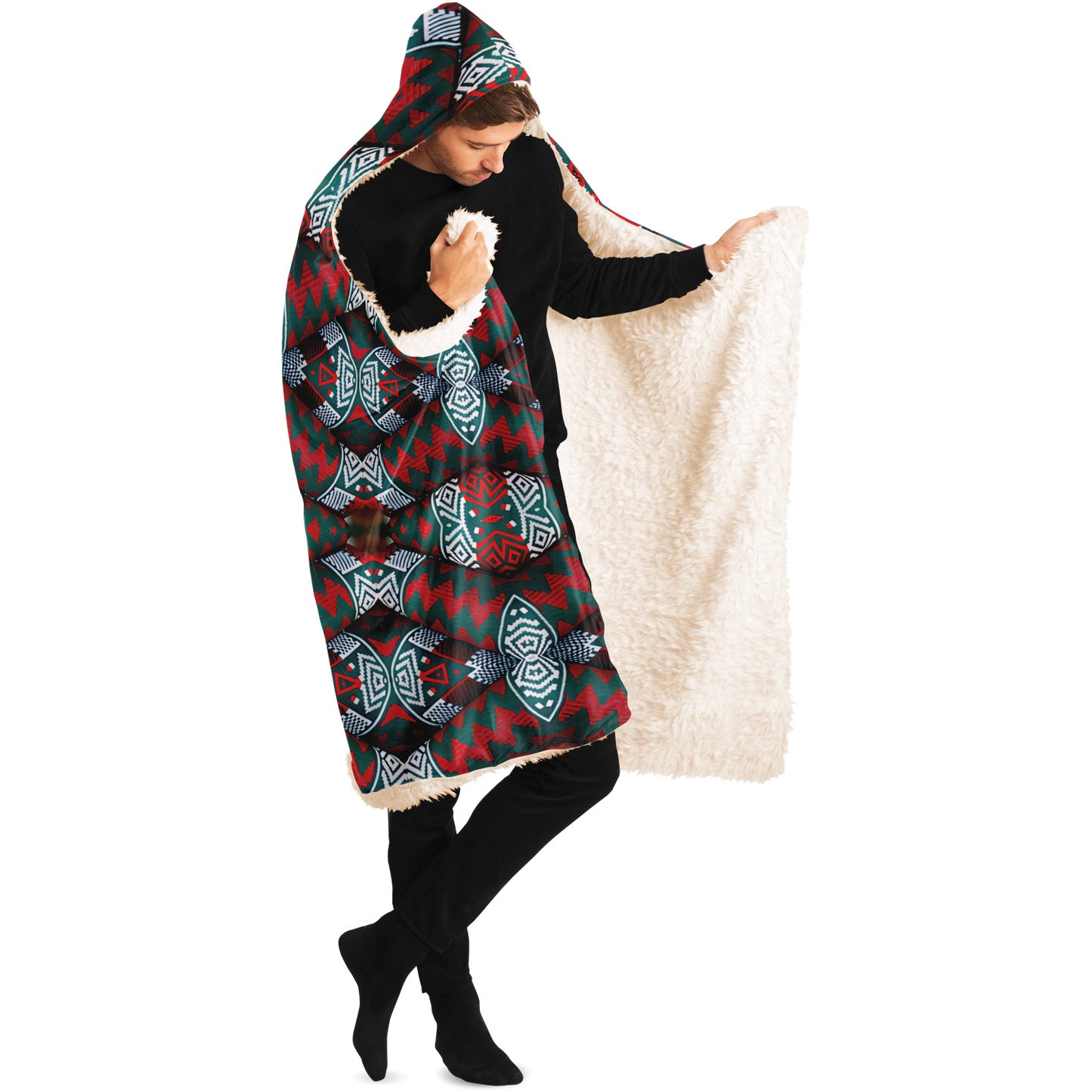 Men's Hooded Blanket Sherpa