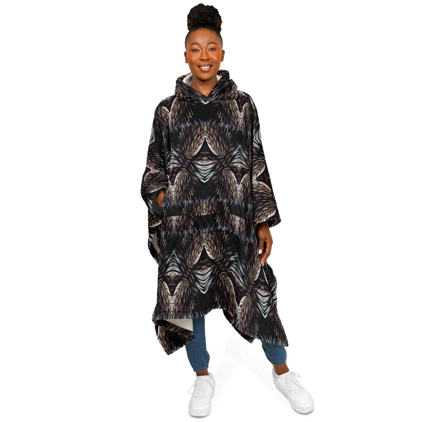 Women's Flannel Blanket Poncho