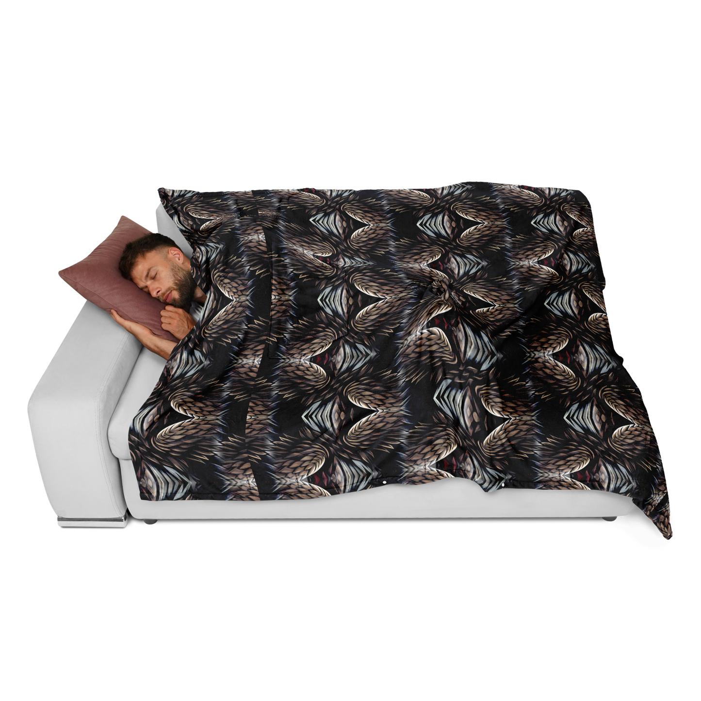 Men's Flannel Blanket Poncho