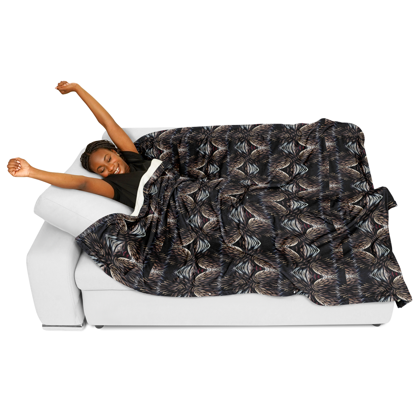 Women's Flannel Blanket Poncho