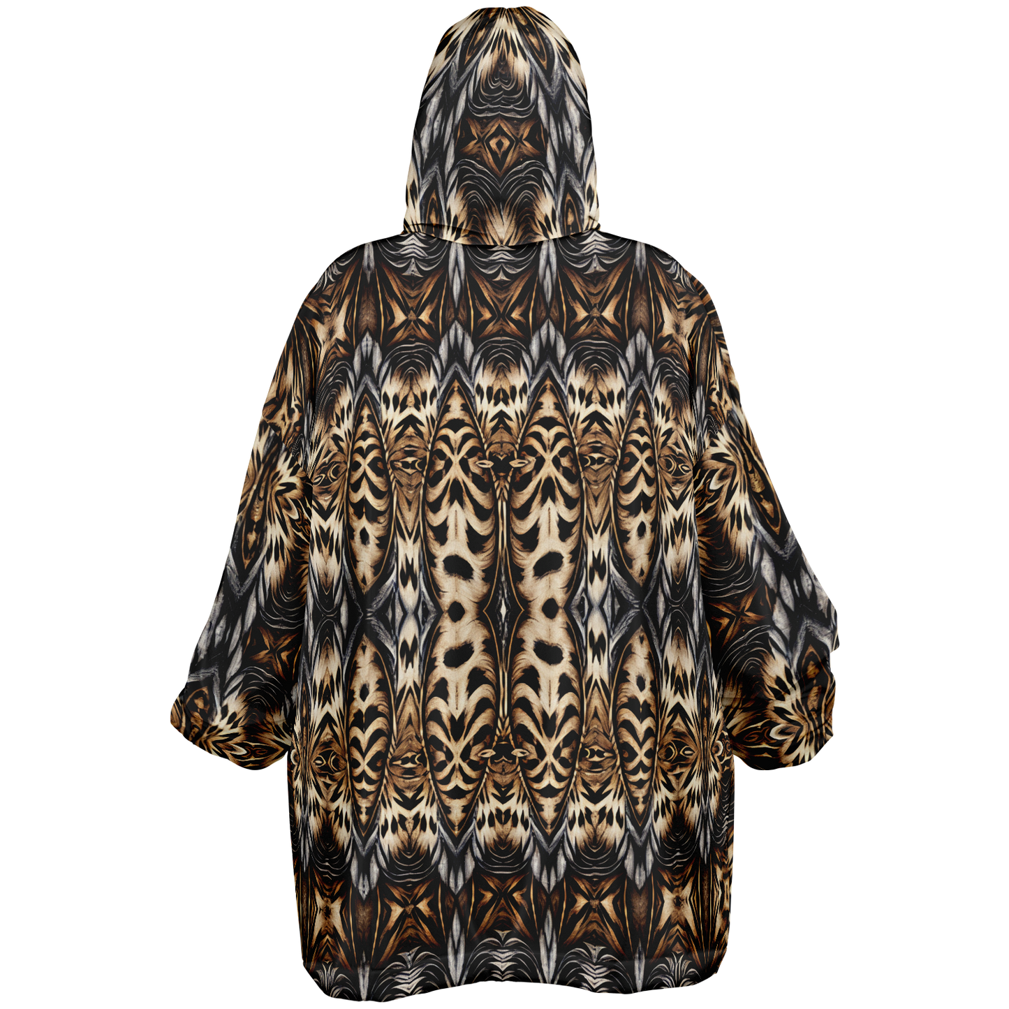 Women's Leopard Trendy Geometric Pattern All-Over Print Snug Hoodie