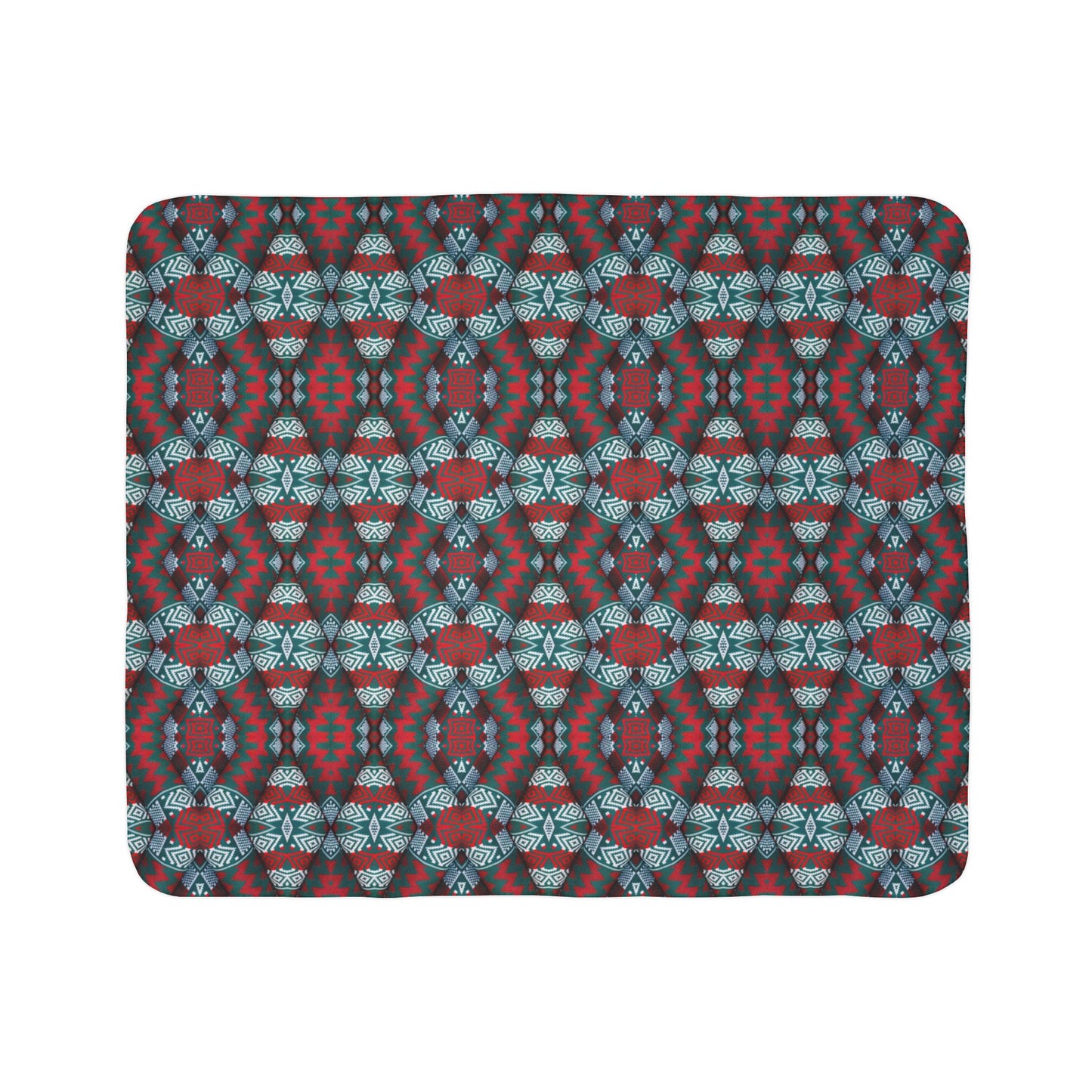 Geometric Kaleidoscope Fleece Sherpa Blanket