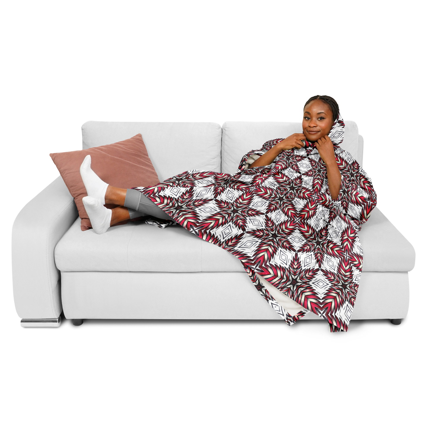 Women's Flannel Blanket Poncho
