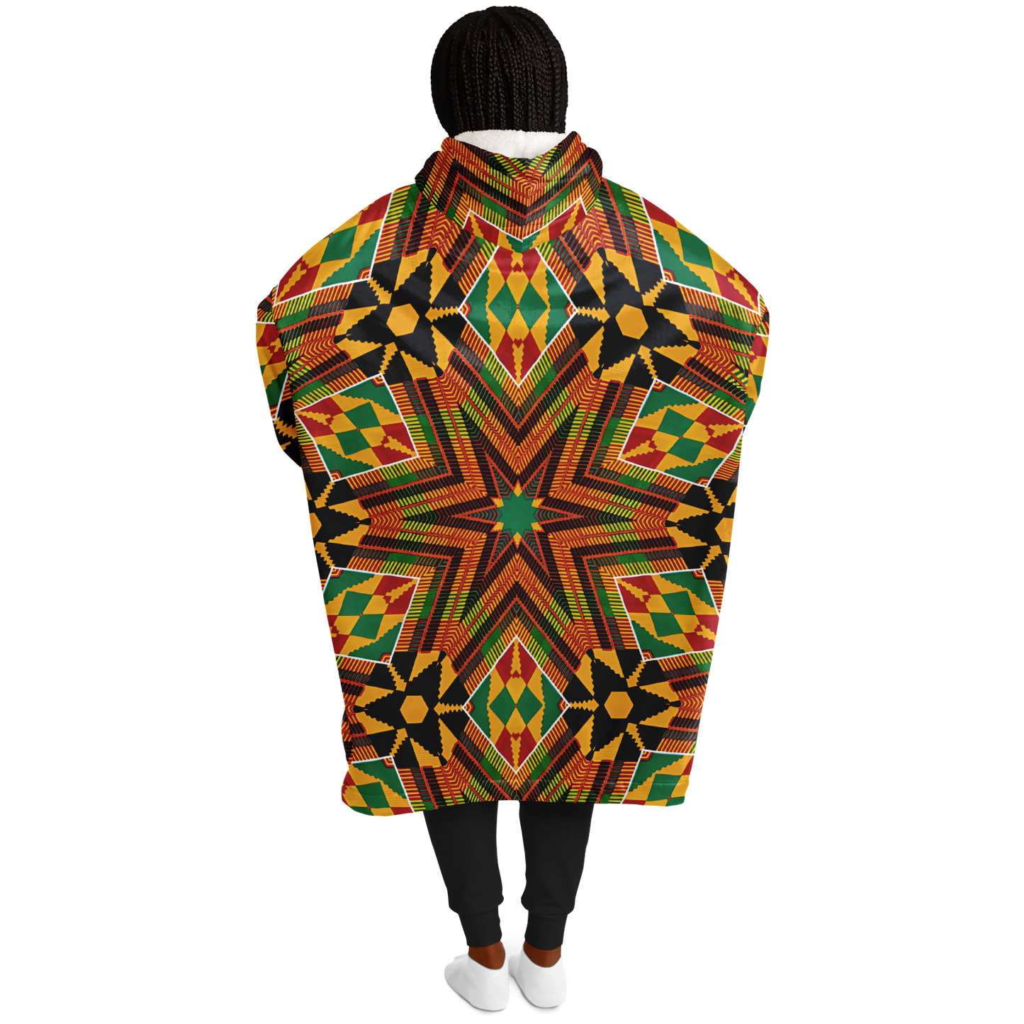 Women's African Kente Inspired Pattern Snug Hoodie