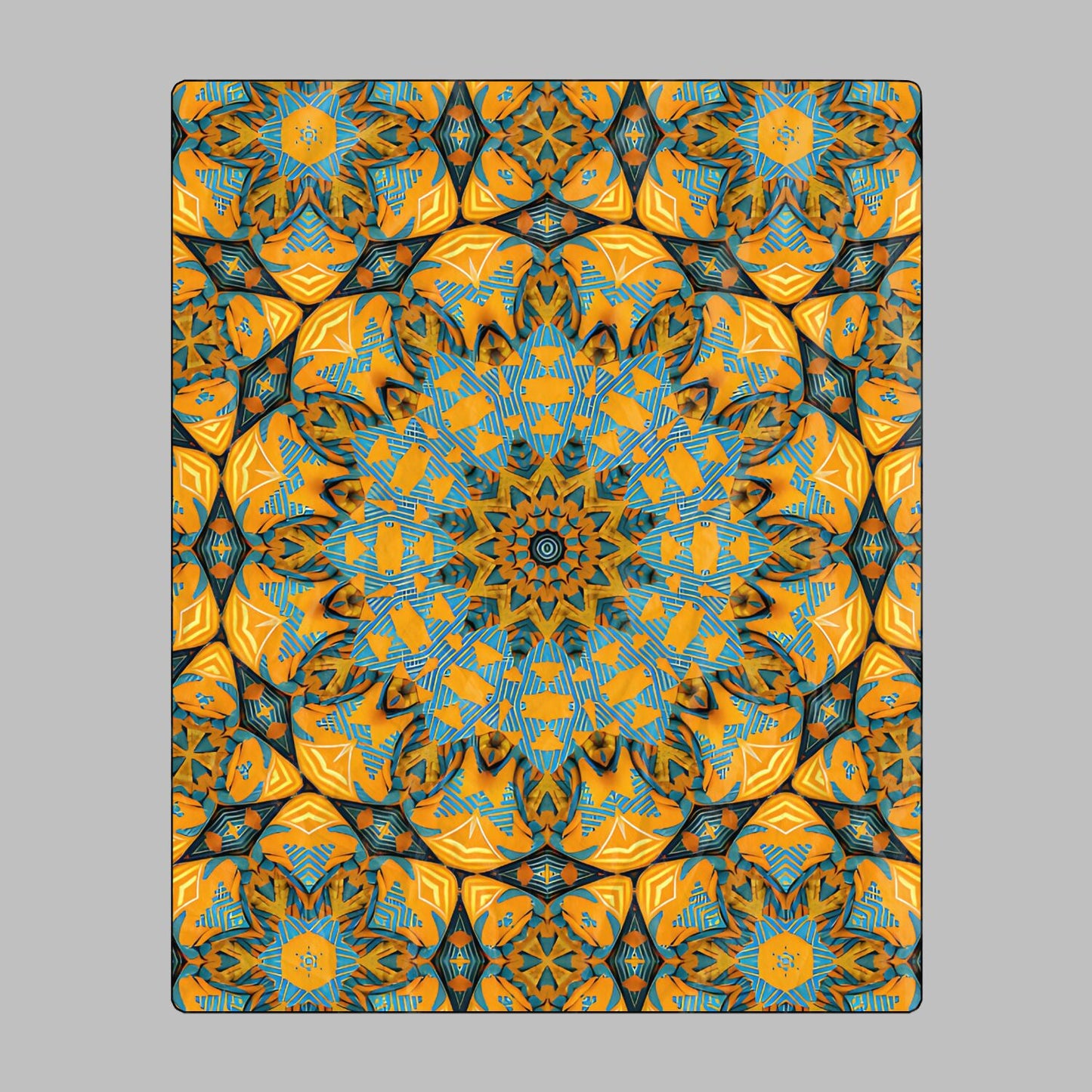 Boho Mosaic Patterned Freeform Beach Towel