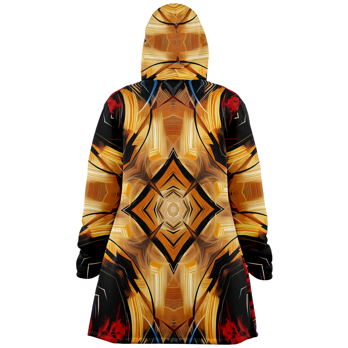Women's Geometric Kaleidoscope Pattern Design All Over Print Microfleece Cloak