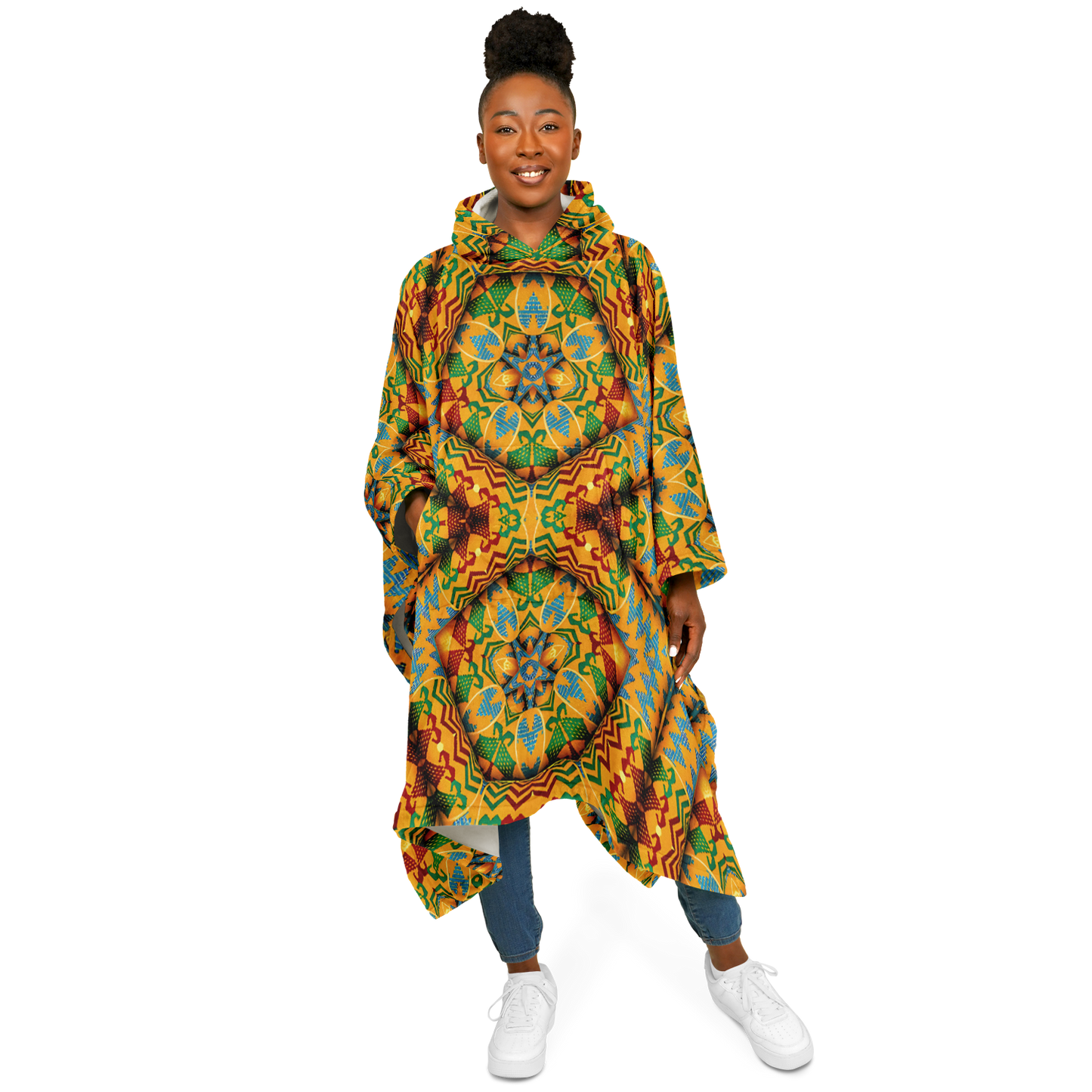 Women's Flannel Blanket Poncho