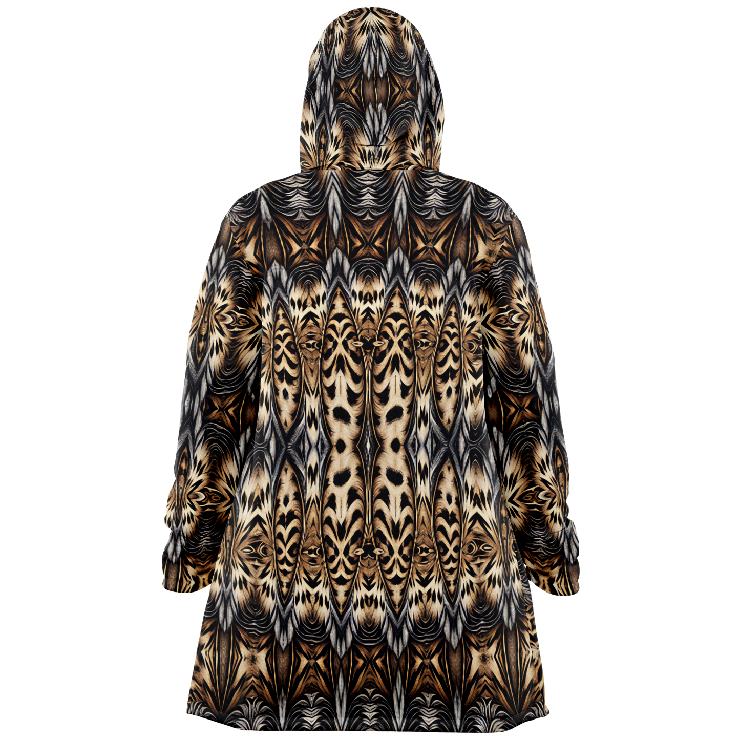 Men's Leopard Trendy Geometric Pattern All-Over Print Microfleece Cloak