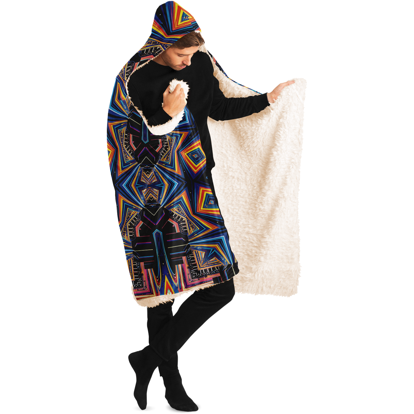 Men's Hooded Blanket Sherpa