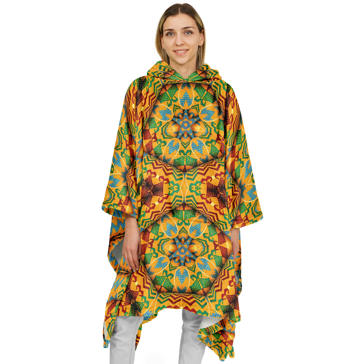 Women's Flannel Blanket Poncho