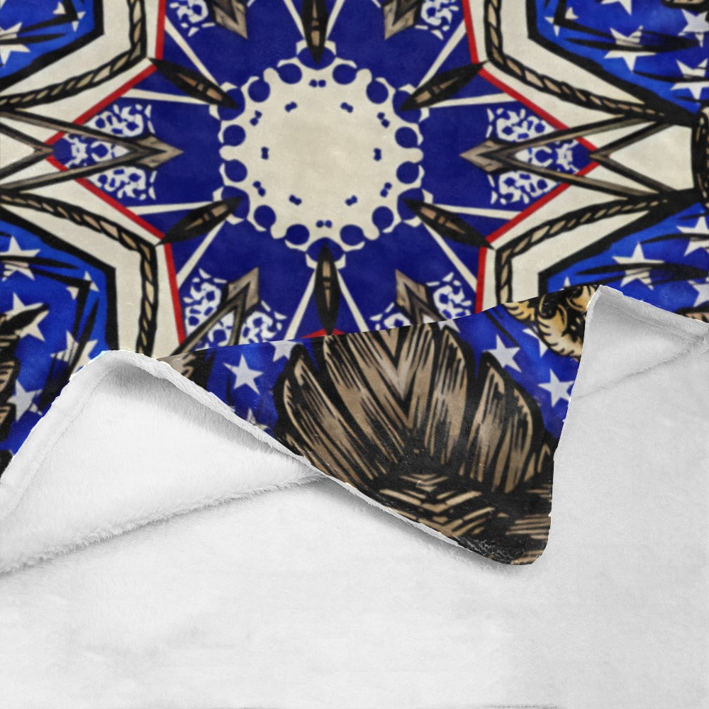 Kaleidoscope Star Pattern All-Over Print Ultra-Soft Micro Fleece Blanket 30''x40''