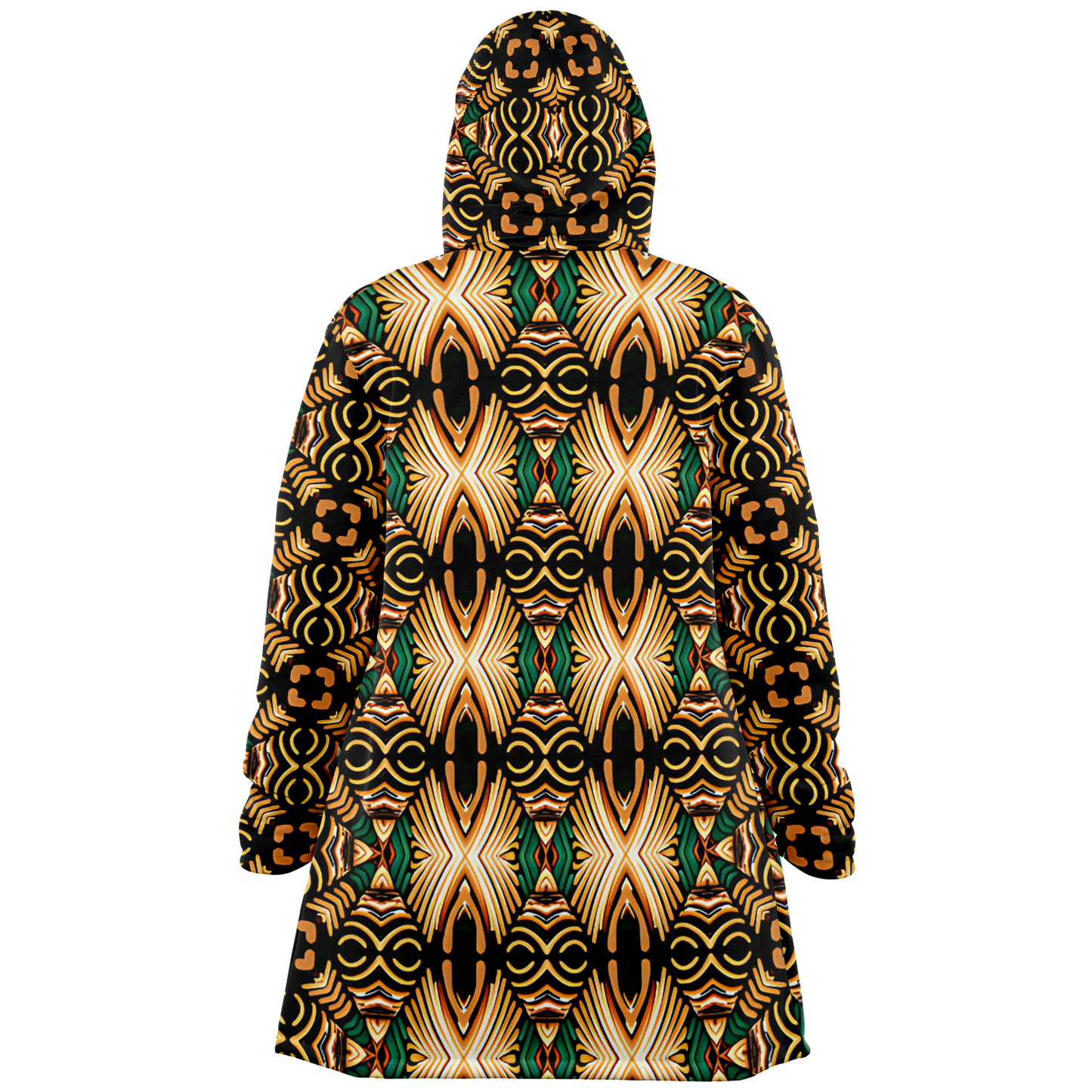 Men's Tribal Geometric Print Microfleece Cloak