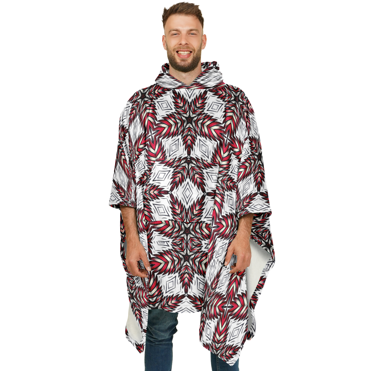 Men's Flannel Blanket Poncho