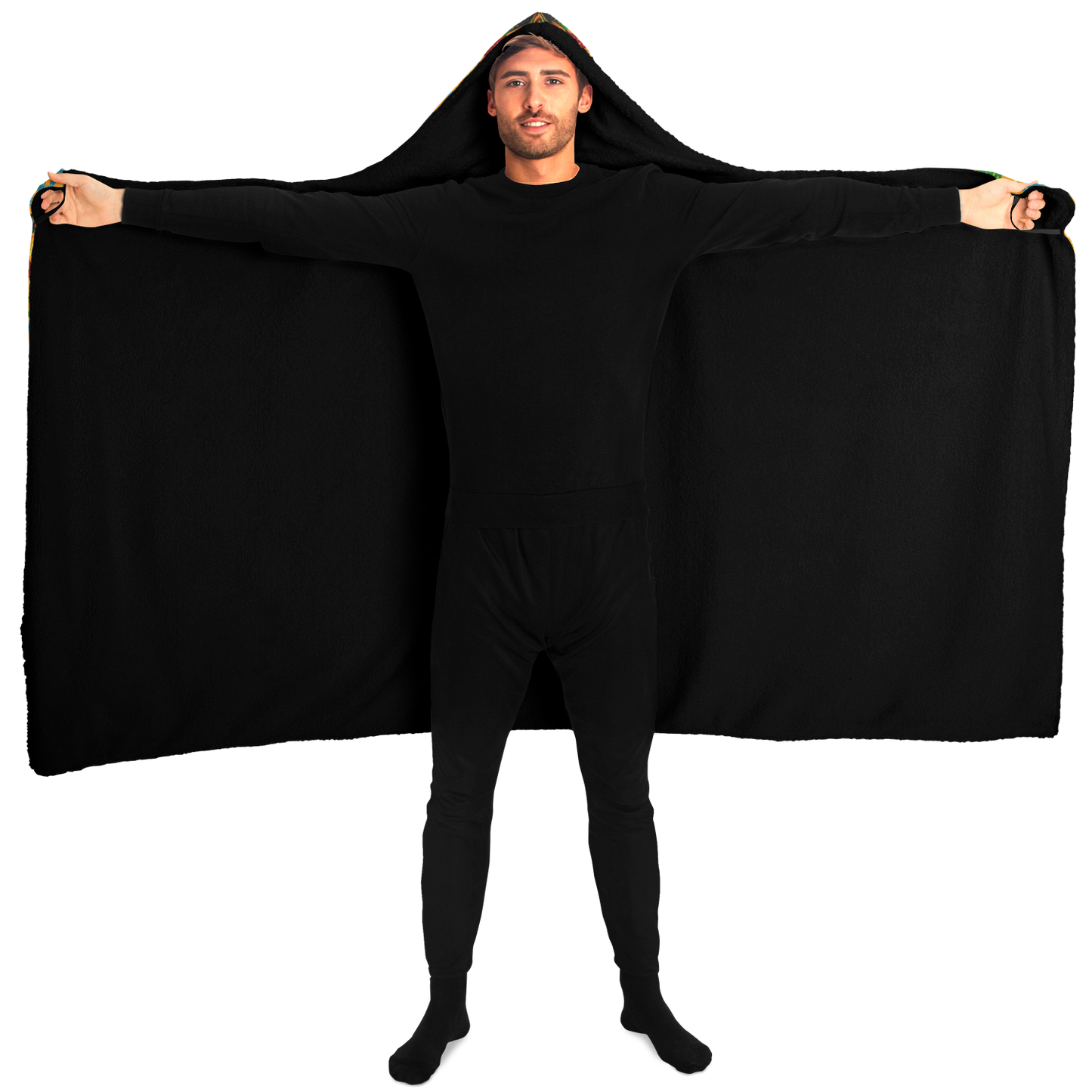 Men's Hooded Blanket Micro Fleece