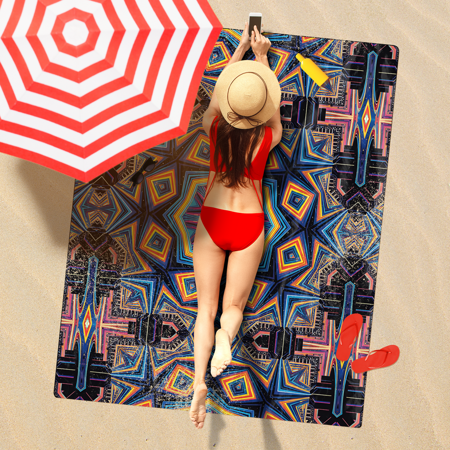 Beach - Freeform Beach Towel