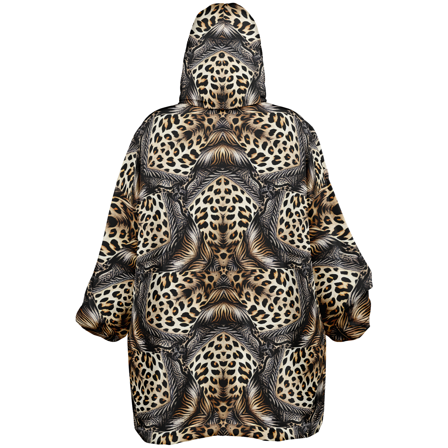 Women's Kaleidoscope Leopard Pattern All-Over Print Snug Hoodie Snug Hoodie