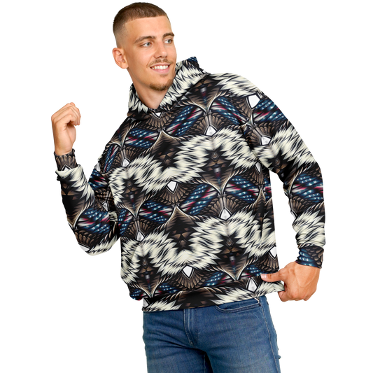 Men's Geometric Tribal Pattern All Over Print Heavyweight Oversized Hoodie