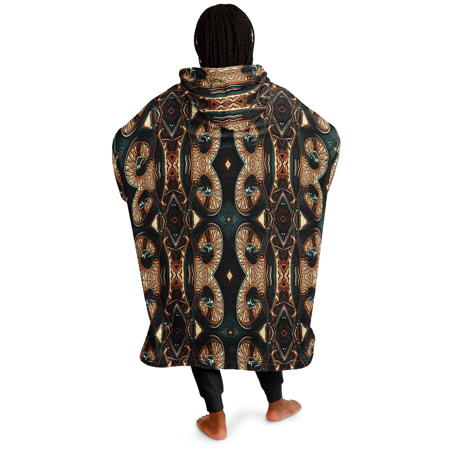 Women's Baroque Chain Pattern All Over Print Snug Hoodie Economy