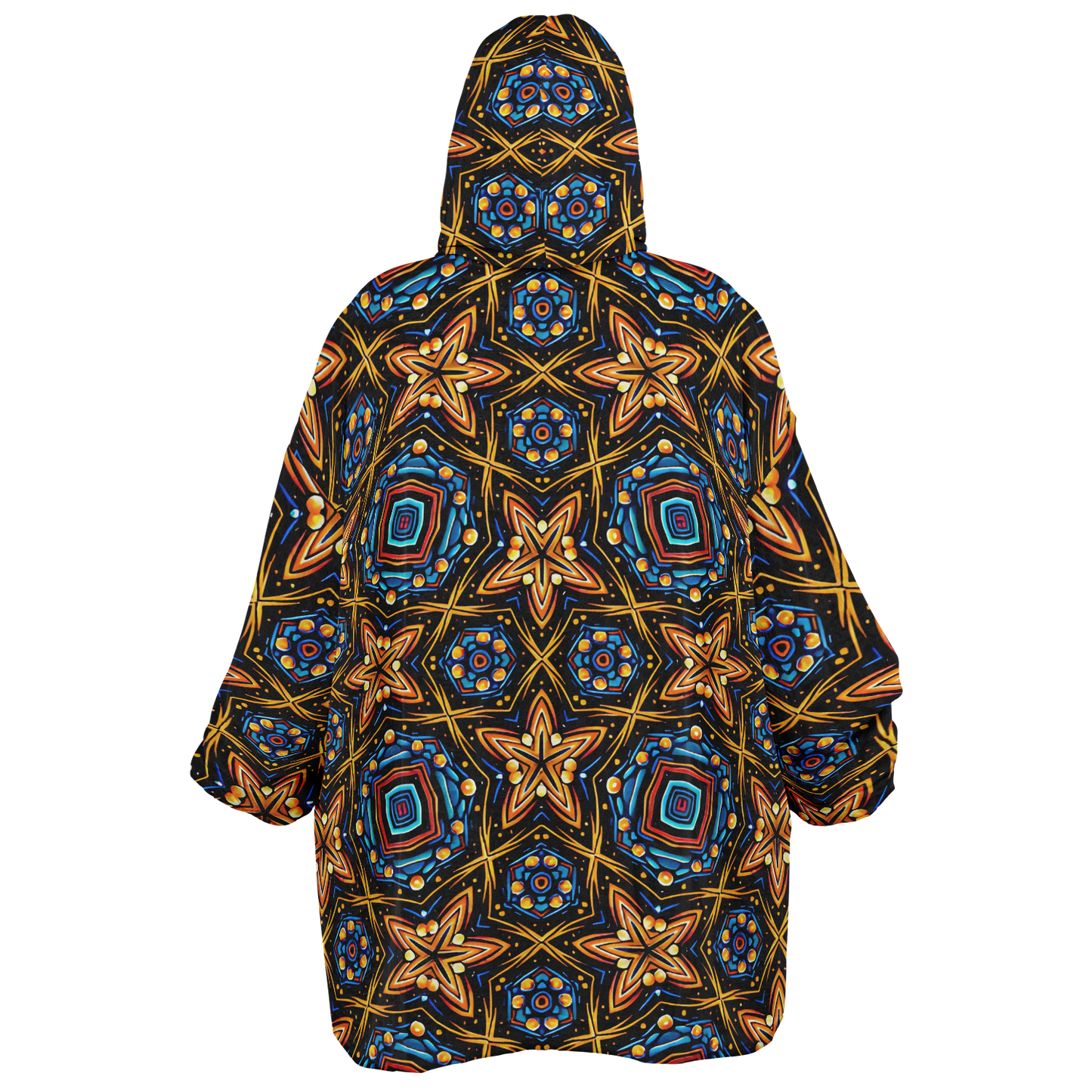 Men's Bohemian Mosaic Star Pattern All Over print Snug Hoodie Economy