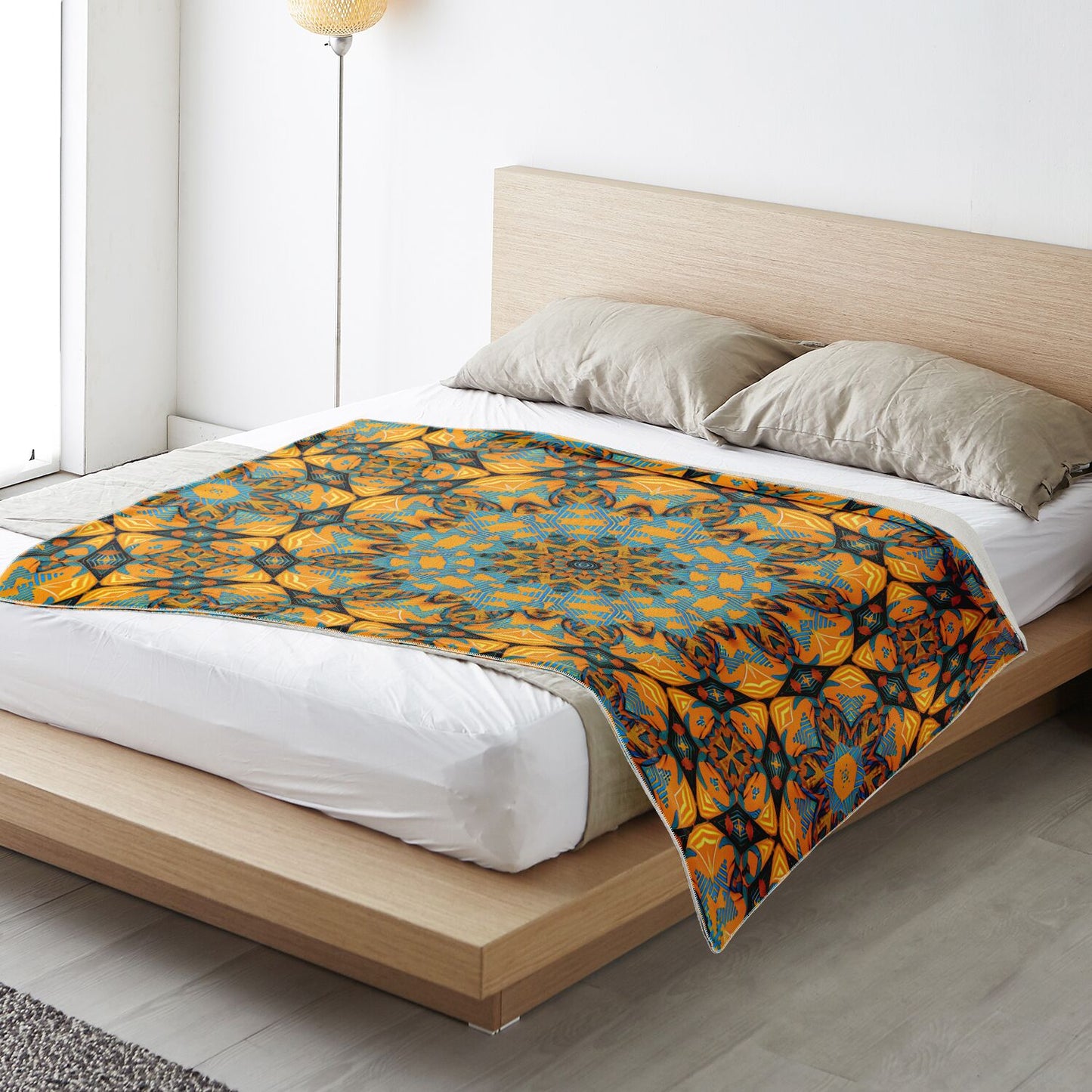 Blanket - Boho Mosaic Patterned Premium Microfleece Blanket