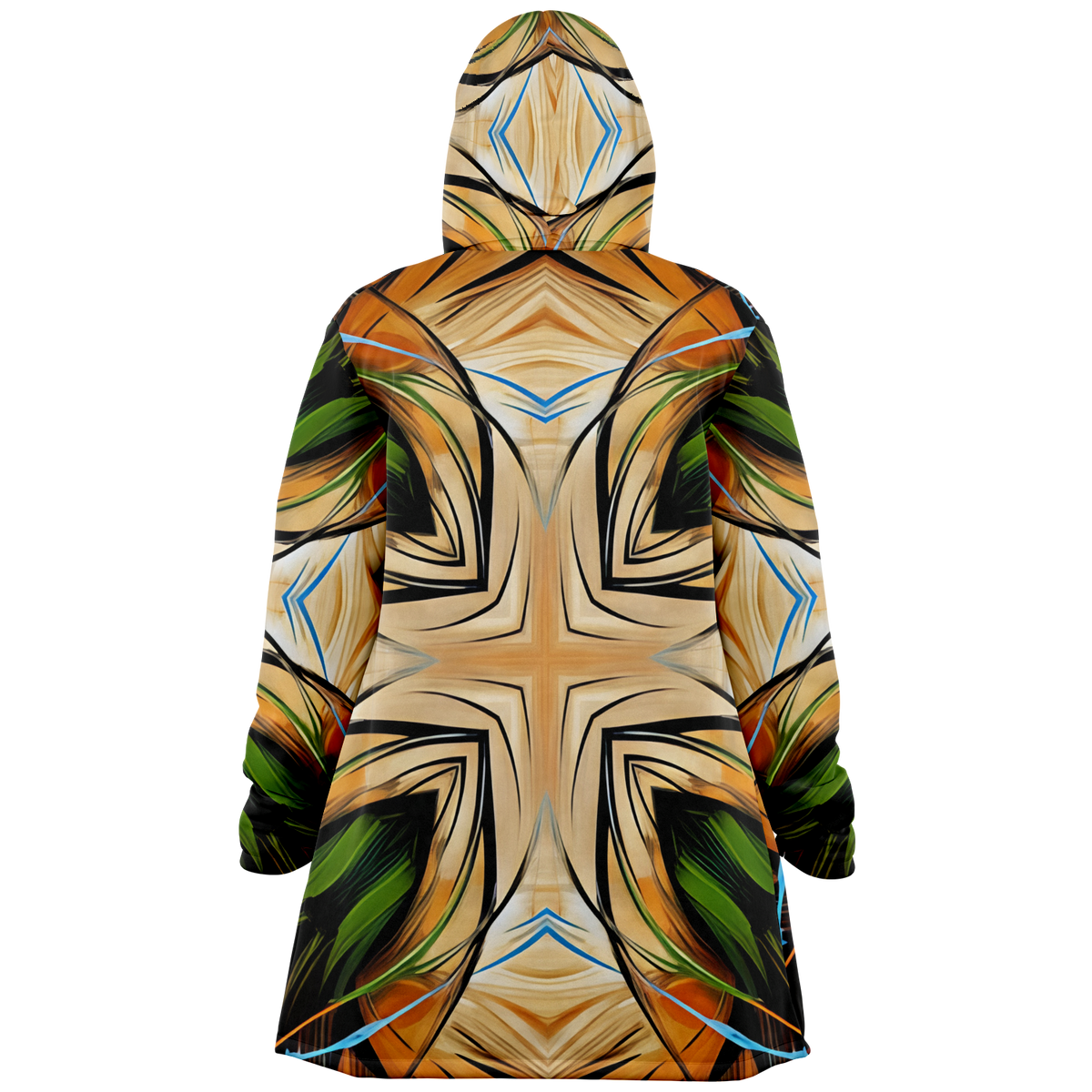 Men's Geometric Kaleidoscope Pattern Design All Over Print Microfleece Cloak