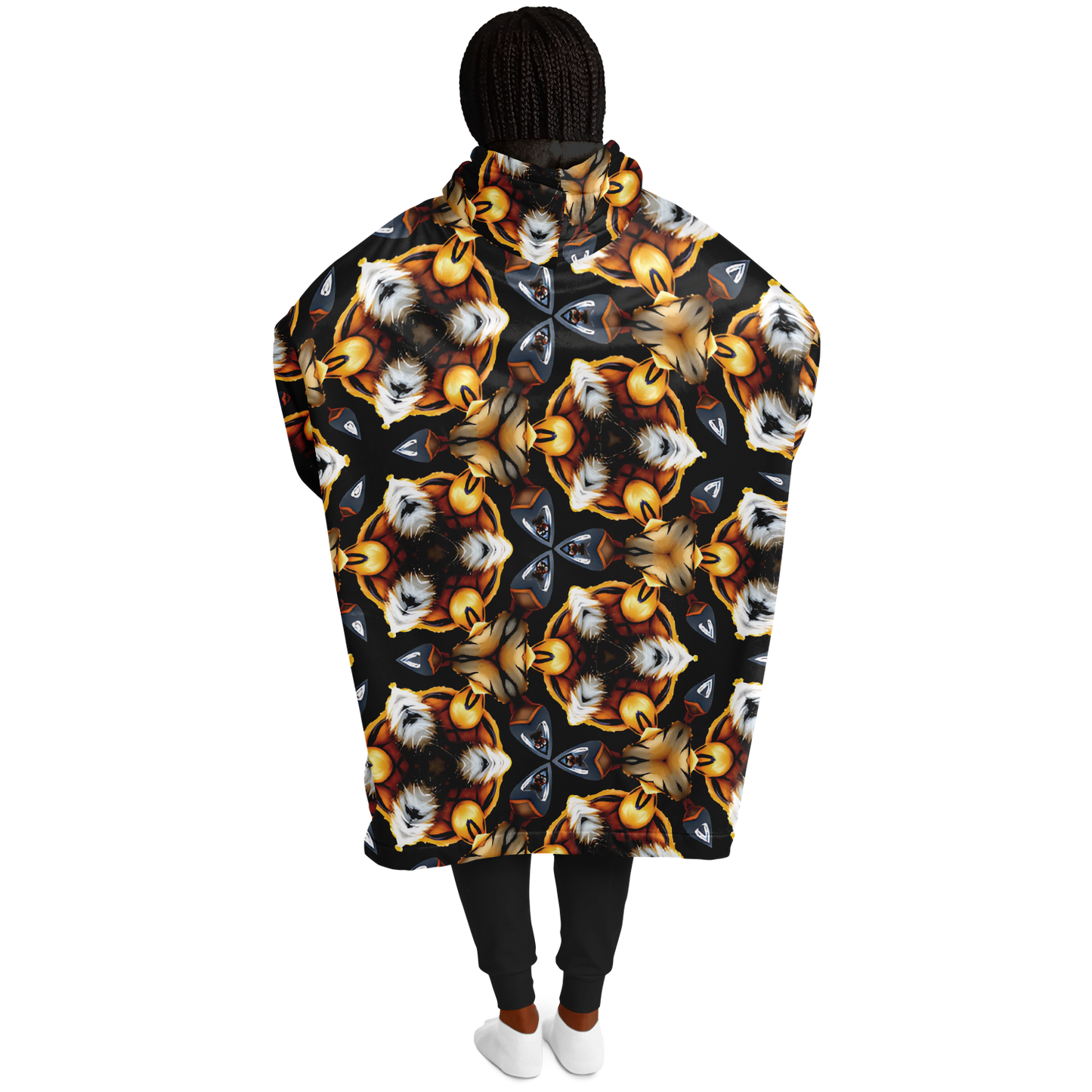Women's Golden Kaleidoscope Pattern Snug Hoodie