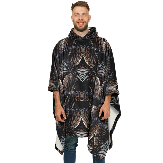 Men's Flannel Blanket Poncho