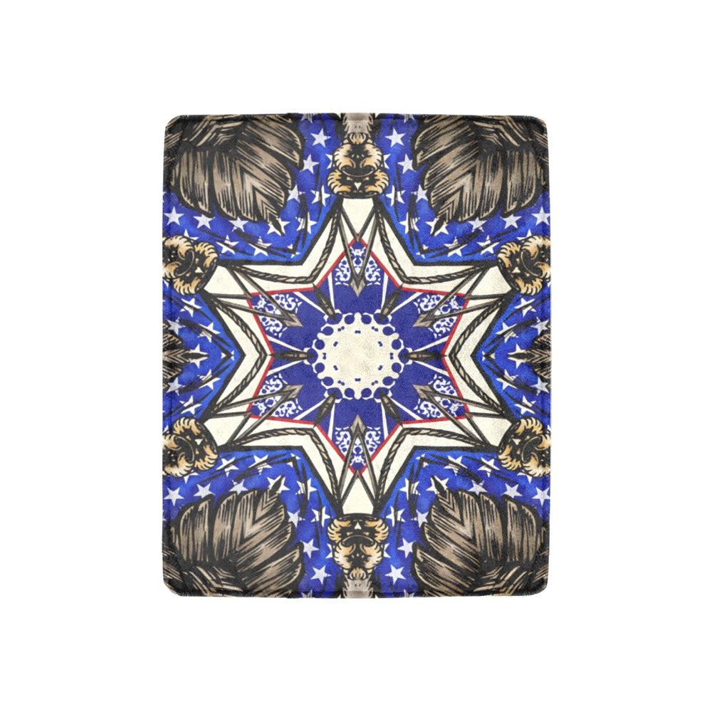 Kaleidoscope Star Pattern All-Over Print Ultra-Soft Micro Fleece Blanket 30''x40''