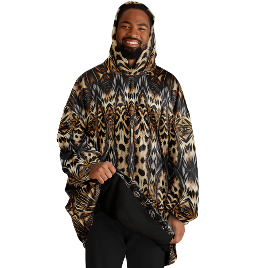 Men's Leopard Trendy Geometric Pattern All-Over Print  Snug Hoodie