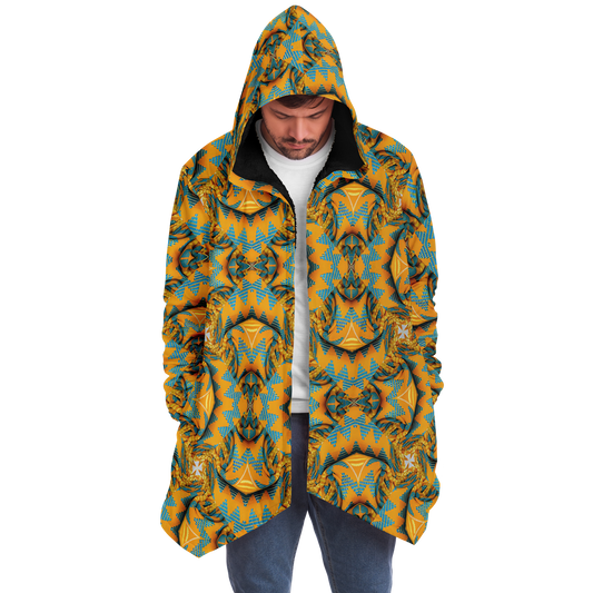Men's Golden Kaleidoscope Pattern Microfleece Cloak