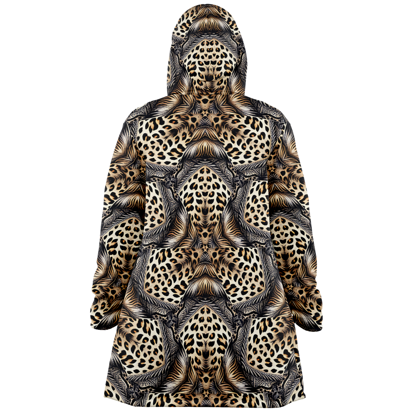 Men's Kaleidoscope Leopard Pattern All-Over Print Microfleece Cloak