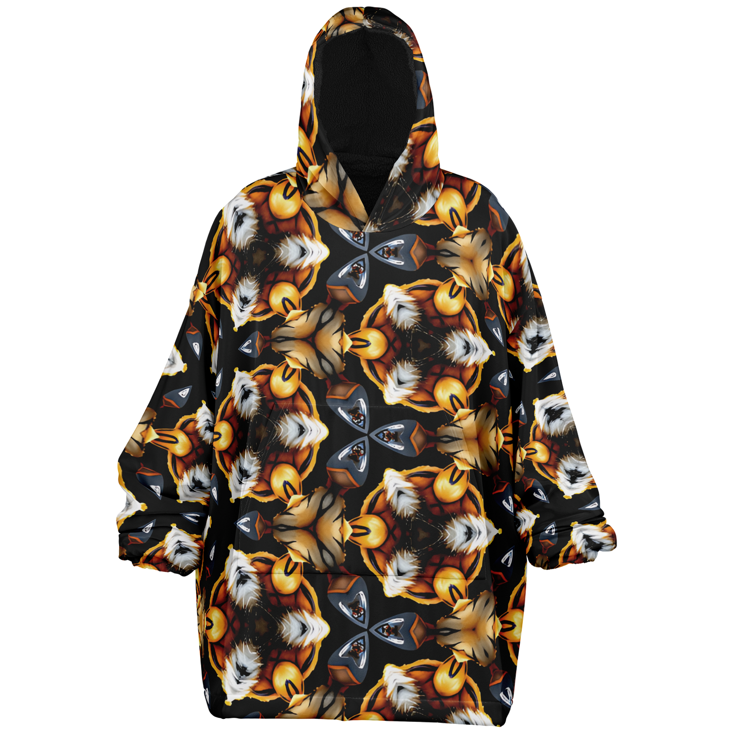 Women's Golden Kaleidoscope Pattern Snug Hoodie