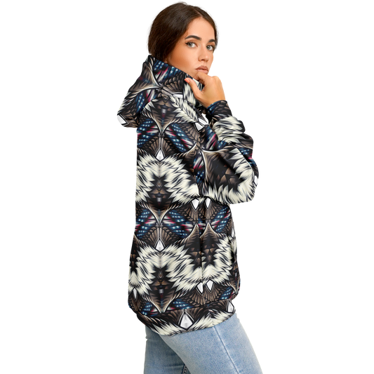 Women's Geometric Tribal Pattern All Over Print Heavyweight Oversized Hoodie