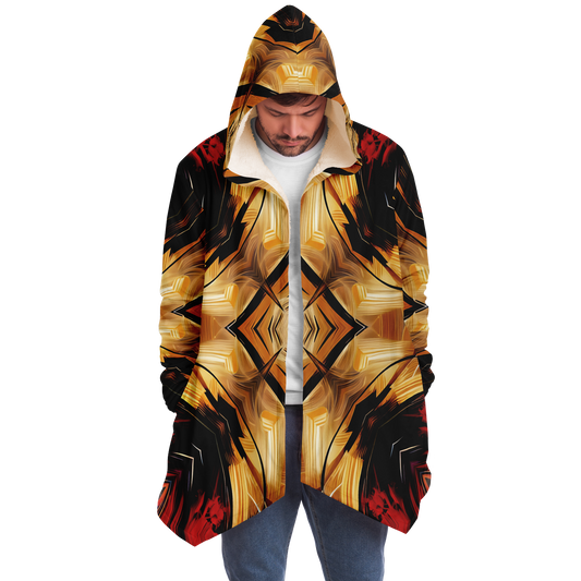 Men's Geometric Kaleidoscope Pattern Design All Over Print Microfleece Cloak