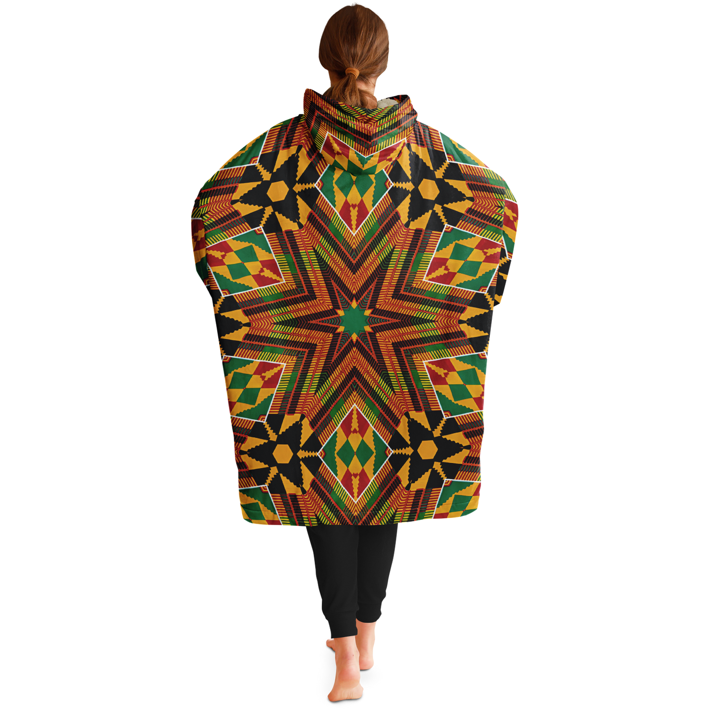 Women's African Kente Inspired Pattern Snug Hoodie