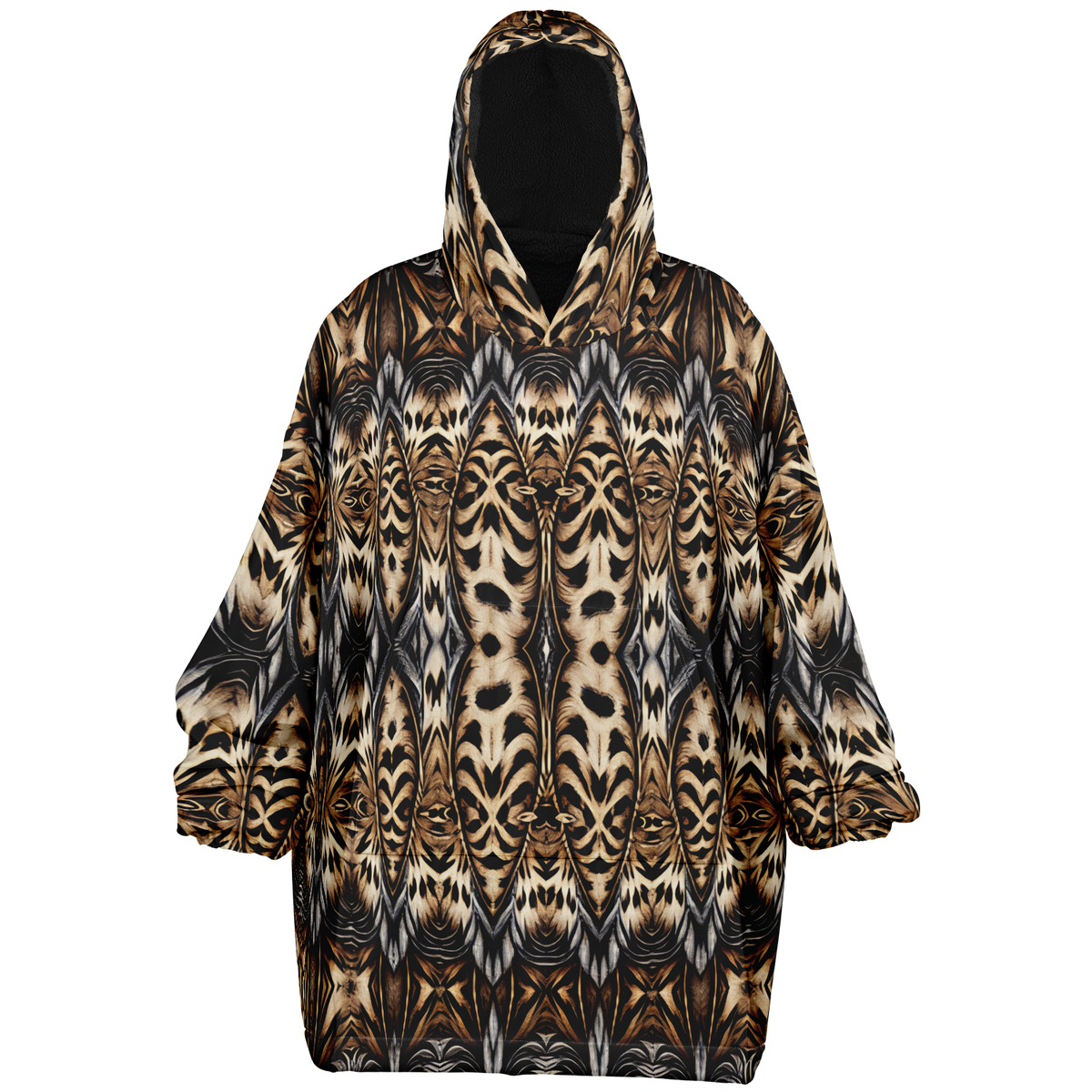 Men's Leopard Trendy Geometric Pattern All-Over Print  Snug Hoodie