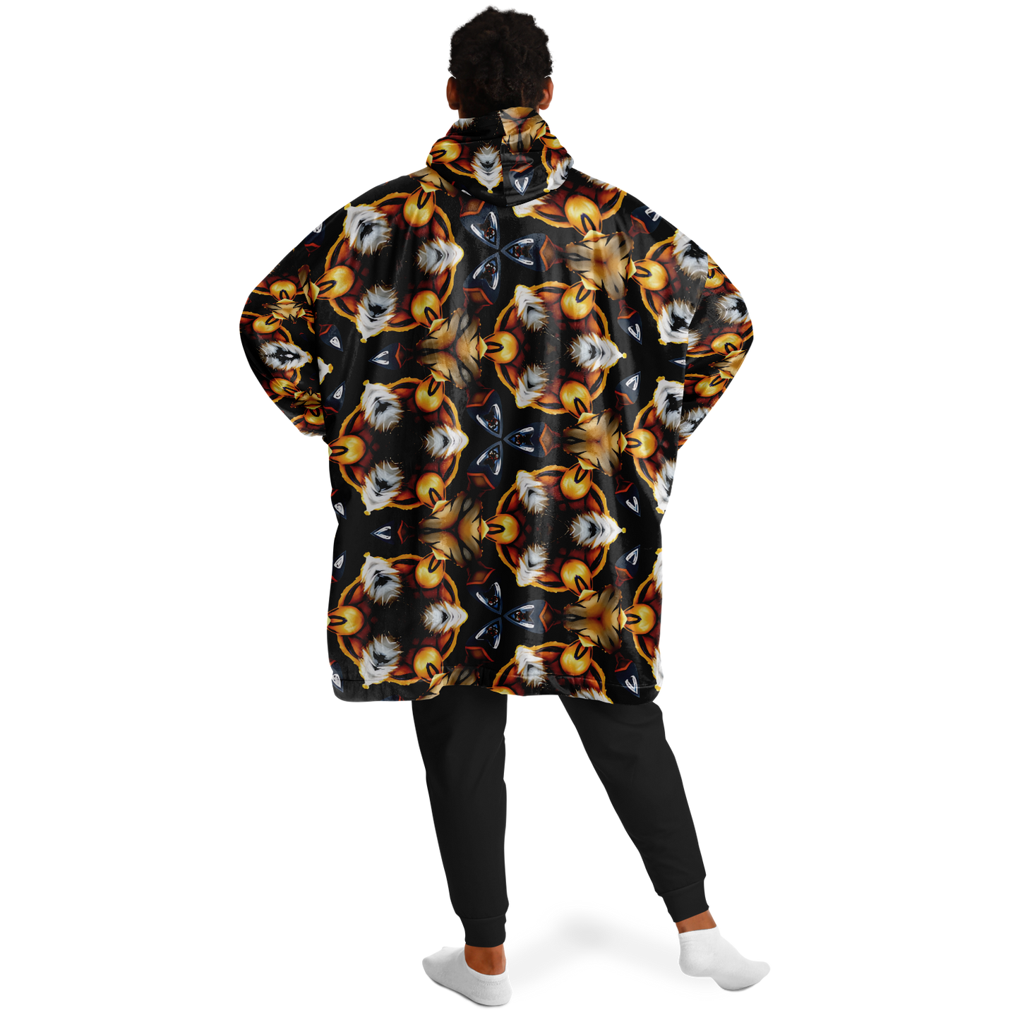 Men's Golden Kaleidoscope Pattern Snug Hoodie