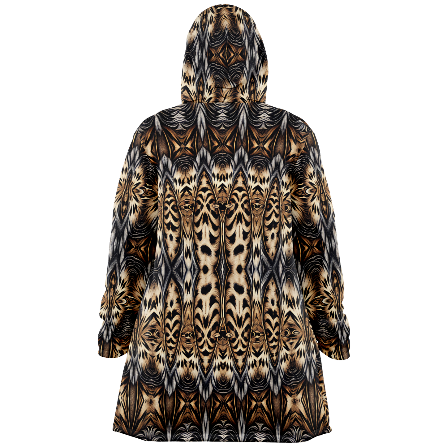 Women's Leopard Trendy Geometric Pattern All-Over Print Microfleece Cloak