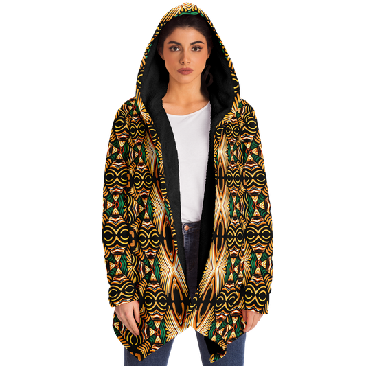 Women's Tribal Geometric Print Microfleece Cloak
