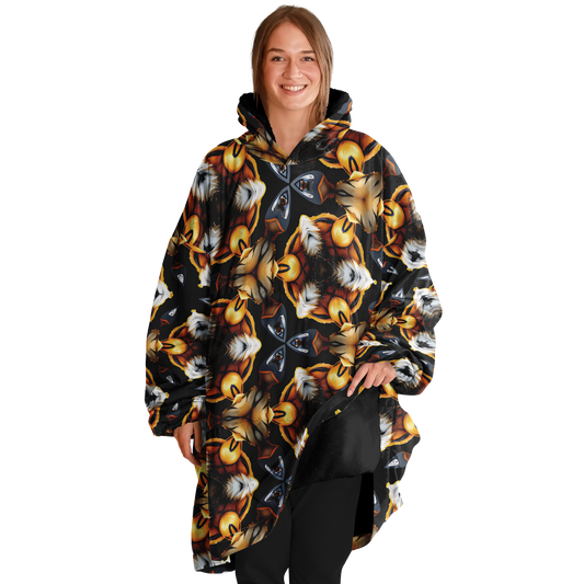Women's Golden Kaleidoscope Pattern Snug Hoodie