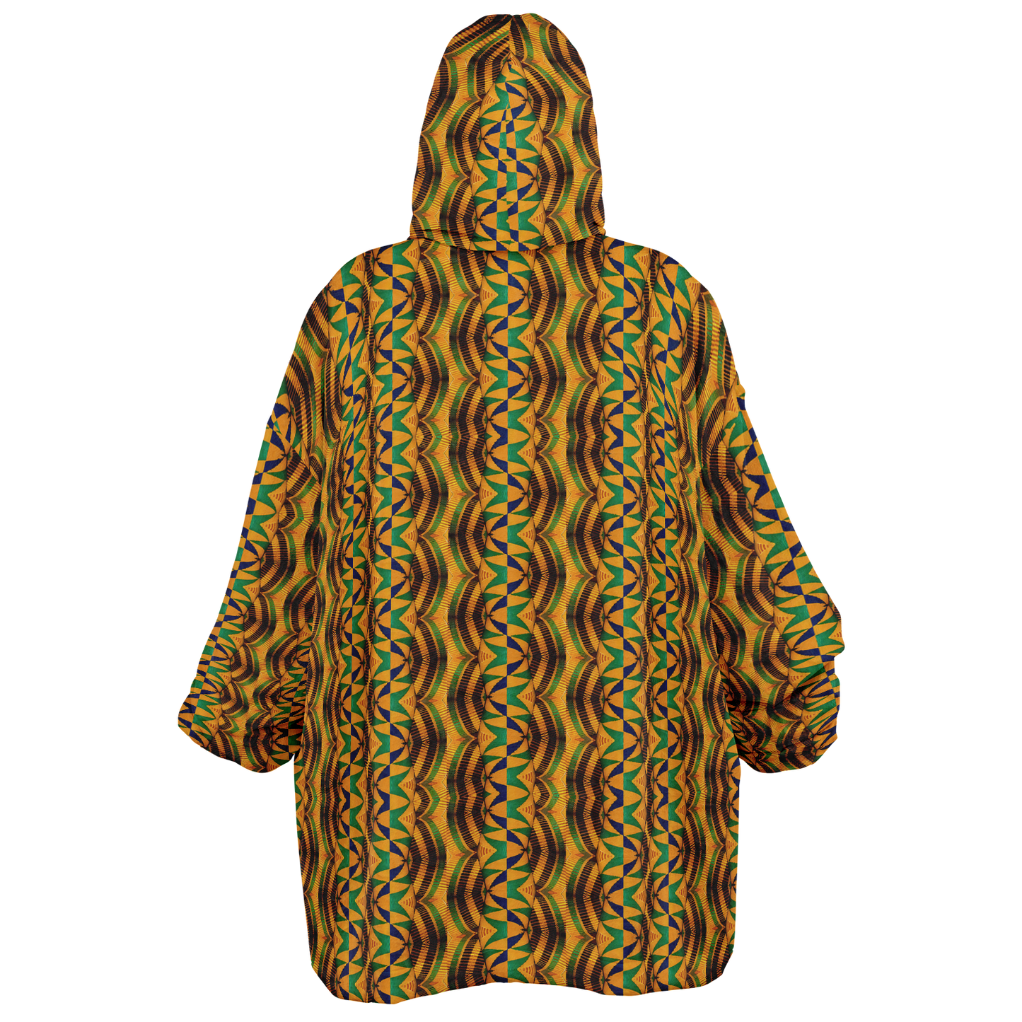 Men's African Kente Geometric Pattern All-Over Print Snug Hoodie Economy