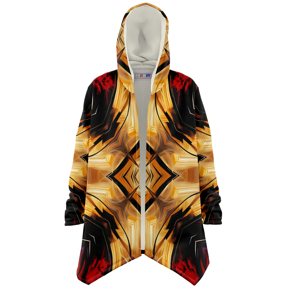 Women's Geometric Kaleidoscope Pattern Design All Over Print Microfleece Cloak