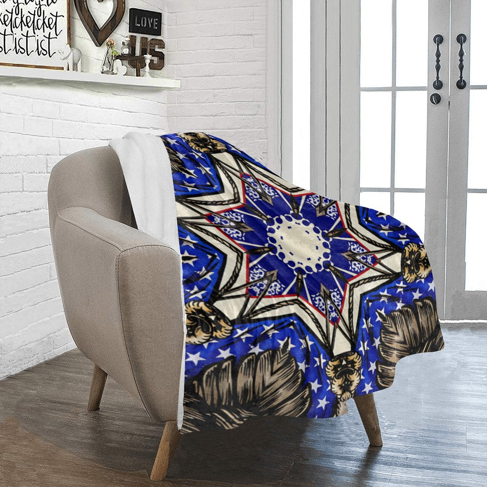 Kaleidoscope Star Pattern All-Over Print Ultra-Soft Micro Fleece Blanket 30''x40''