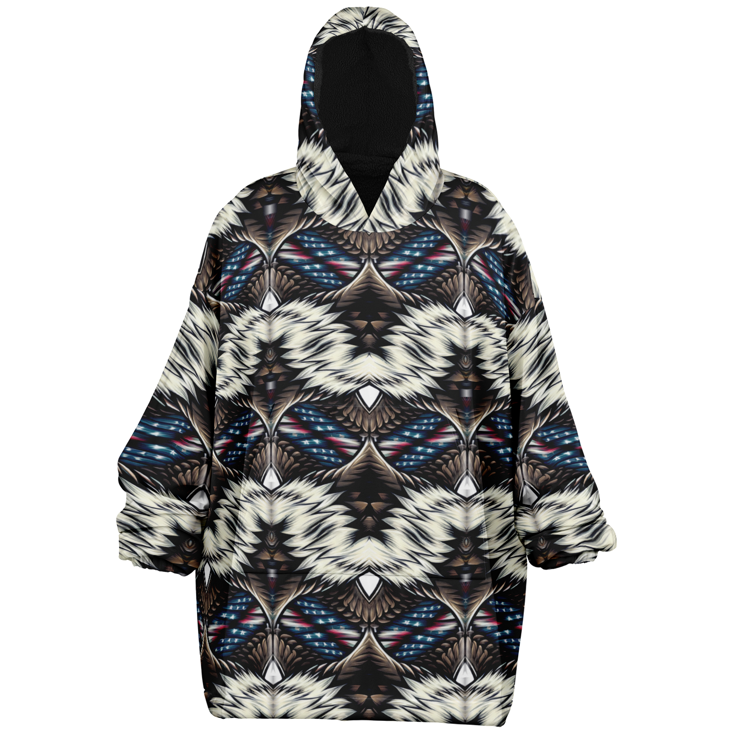 Women's Geometric Tribal Pattern All Over Print Snug Hoodie